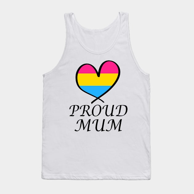 Proud Mum LGBT Gay Pride Month Pansexual Flag Tank Top by artbypond